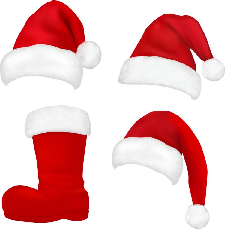 free vector Christmas hats 04 vector